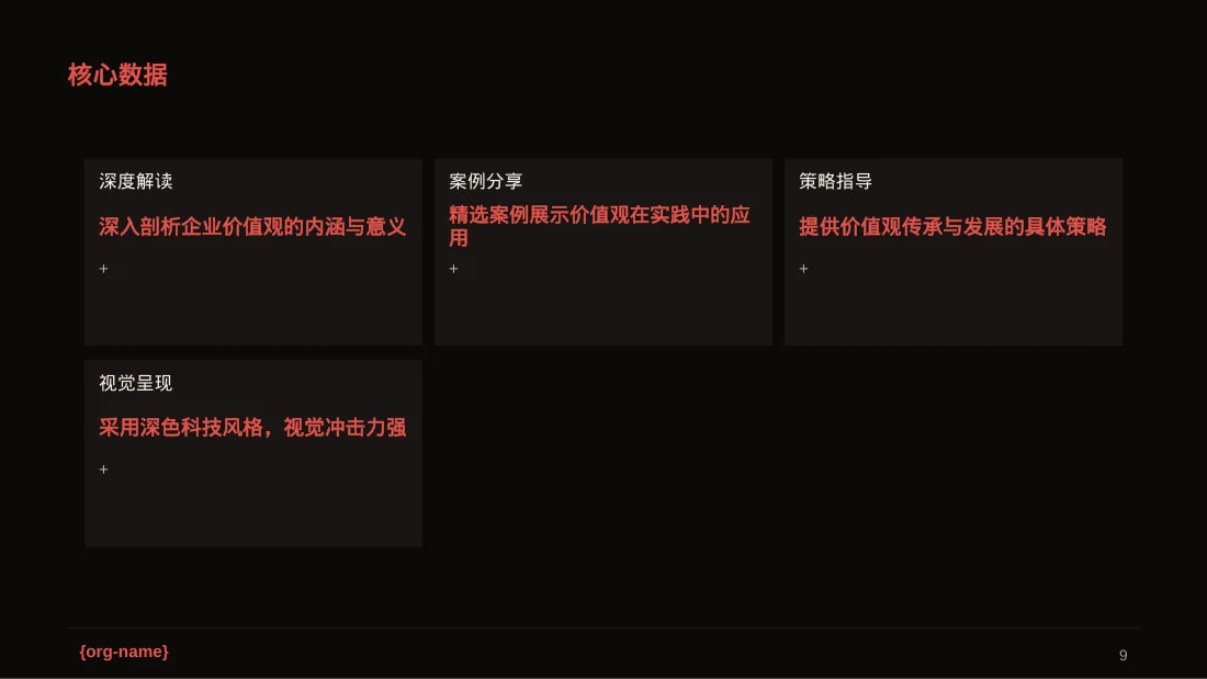 企业价值观学习文稿 PPT模板 第9页预览
