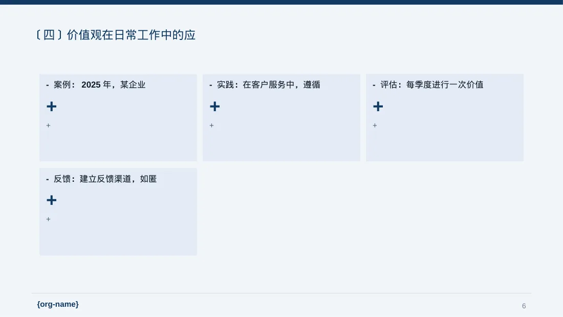 企业价值观学习文稿PPT模板 第6页预览
