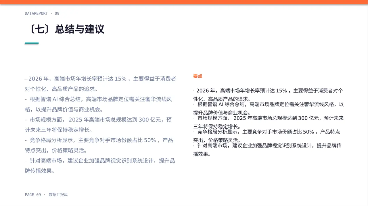 高端市场需求分析文稿 PPT模板 第9页预览