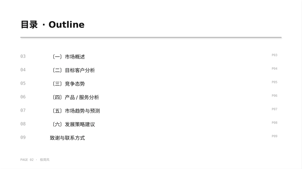 高端市场需求分析文稿 PPT模板 第2页预览