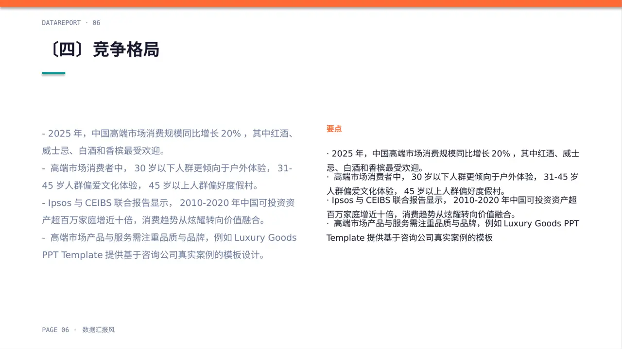 高端市场需求分析文稿 PPT模板 第6页预览