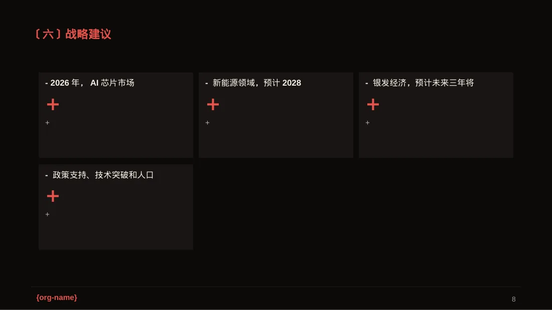 行业未来三年发展趋势预判PPT模板（深色科技风）-2 第8页预览