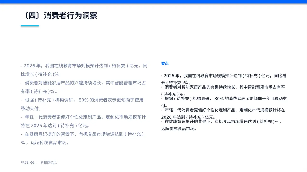 市场风向变化分析汇报 PPT模板(蓝色商务风)-2 第6页预览