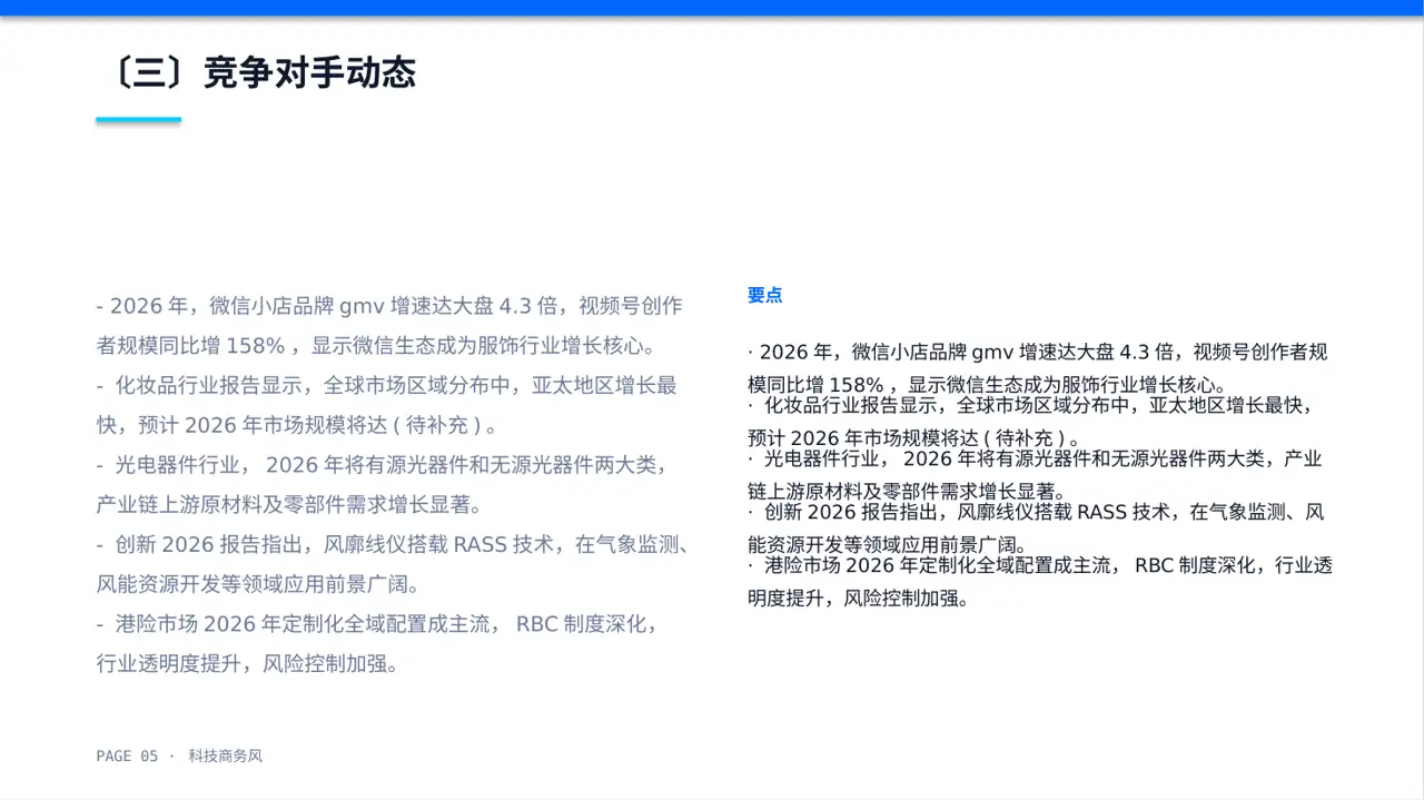 市场风向变化分析汇报 PPT模板 第5页预览