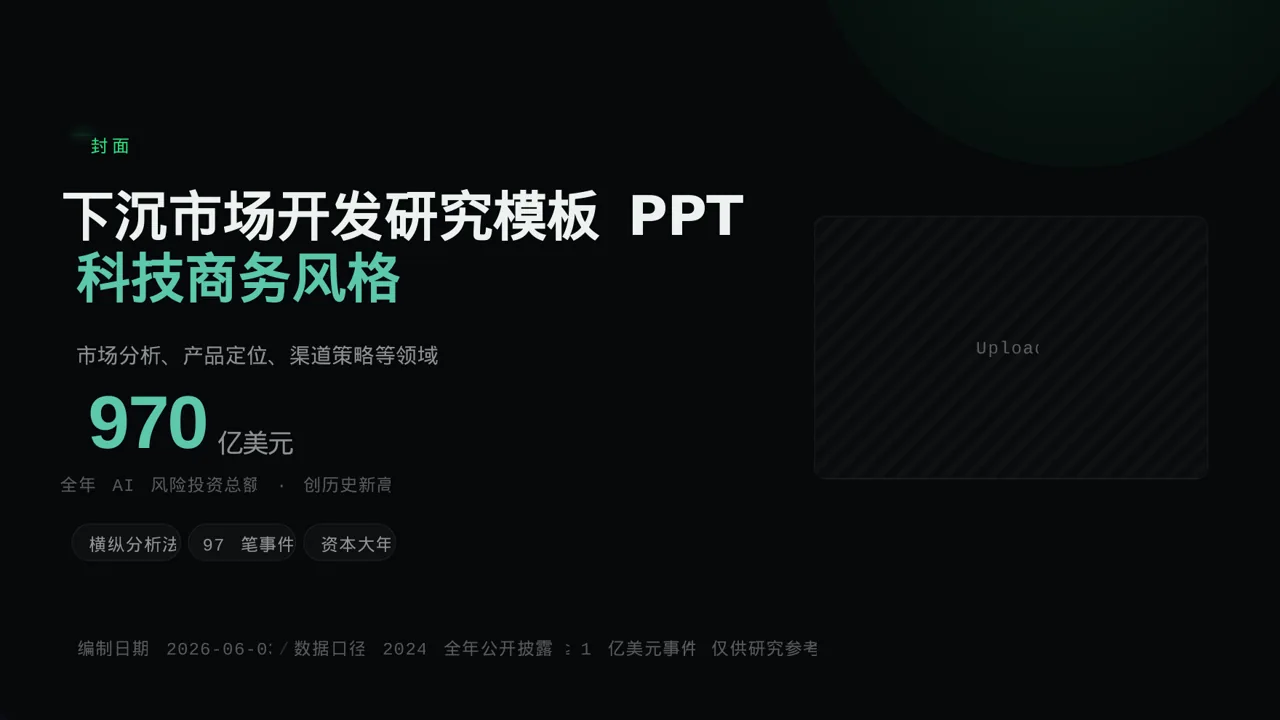 下沉市场开发研究模板 PPT