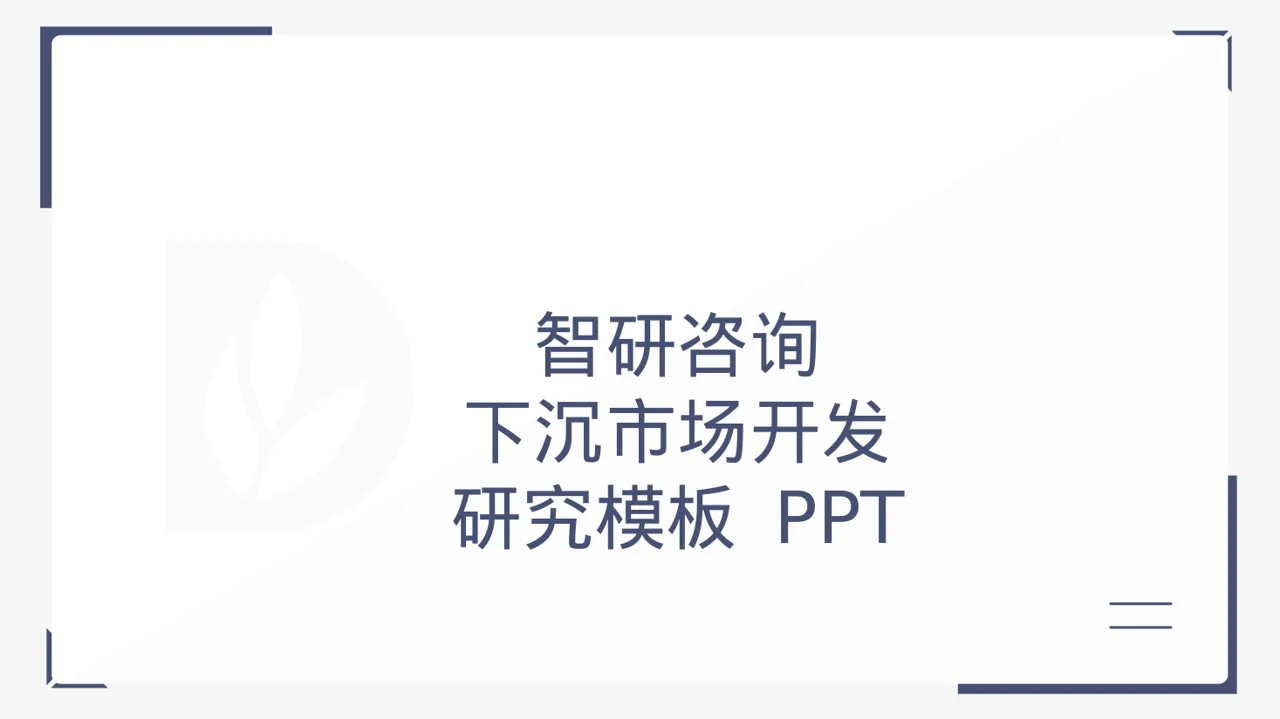 下沉市场开发研究模板 PPT模板（黑白极简风）-2