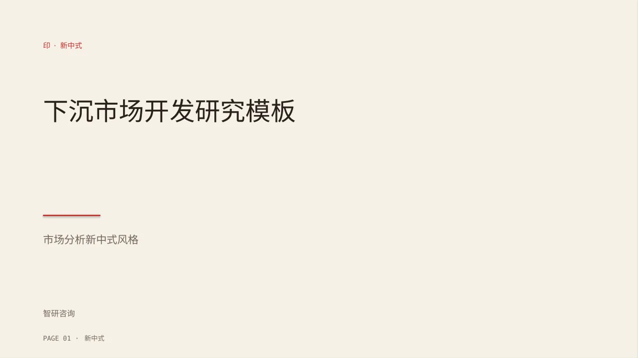 下沉市场开发研究模板