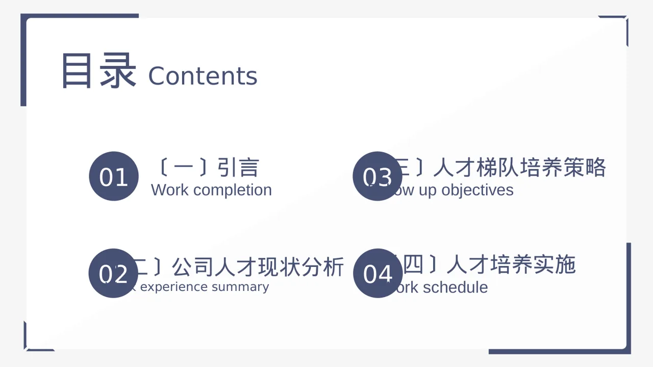 人才梯队培养规划方案 PPT模板（黑白极简风） 第2页预览