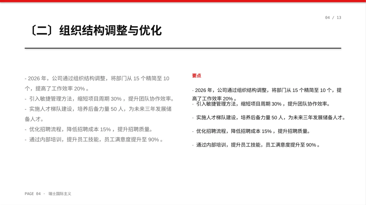 人力资源全年工作计划PPT模板 第4页预览