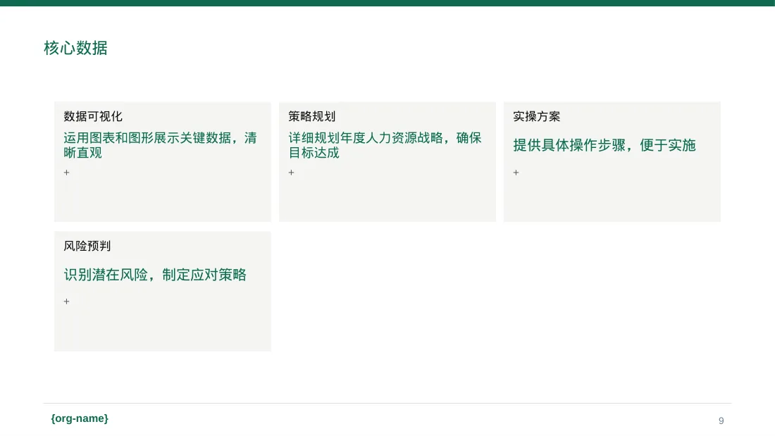 人力资源全年工作计划PPT模板（红黑杂志风） 第9页预览