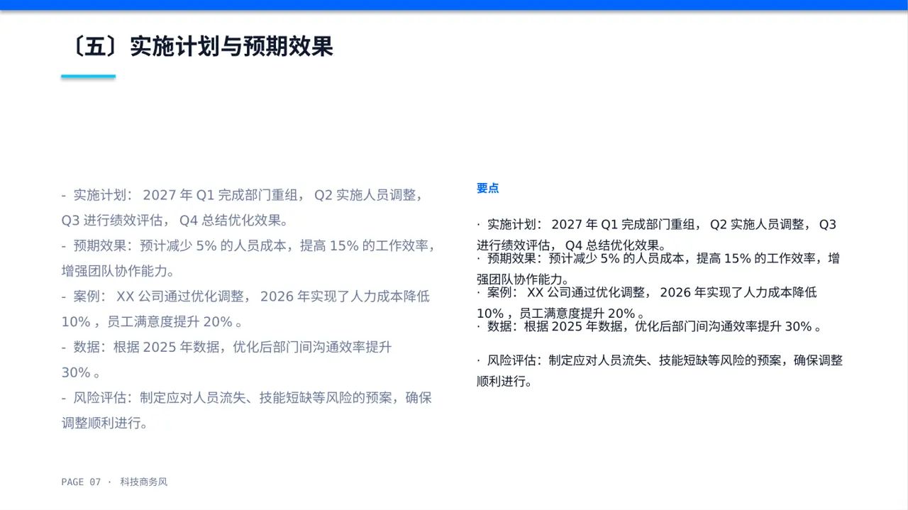 人员编制优化调整说明PPT模板 第7页预览