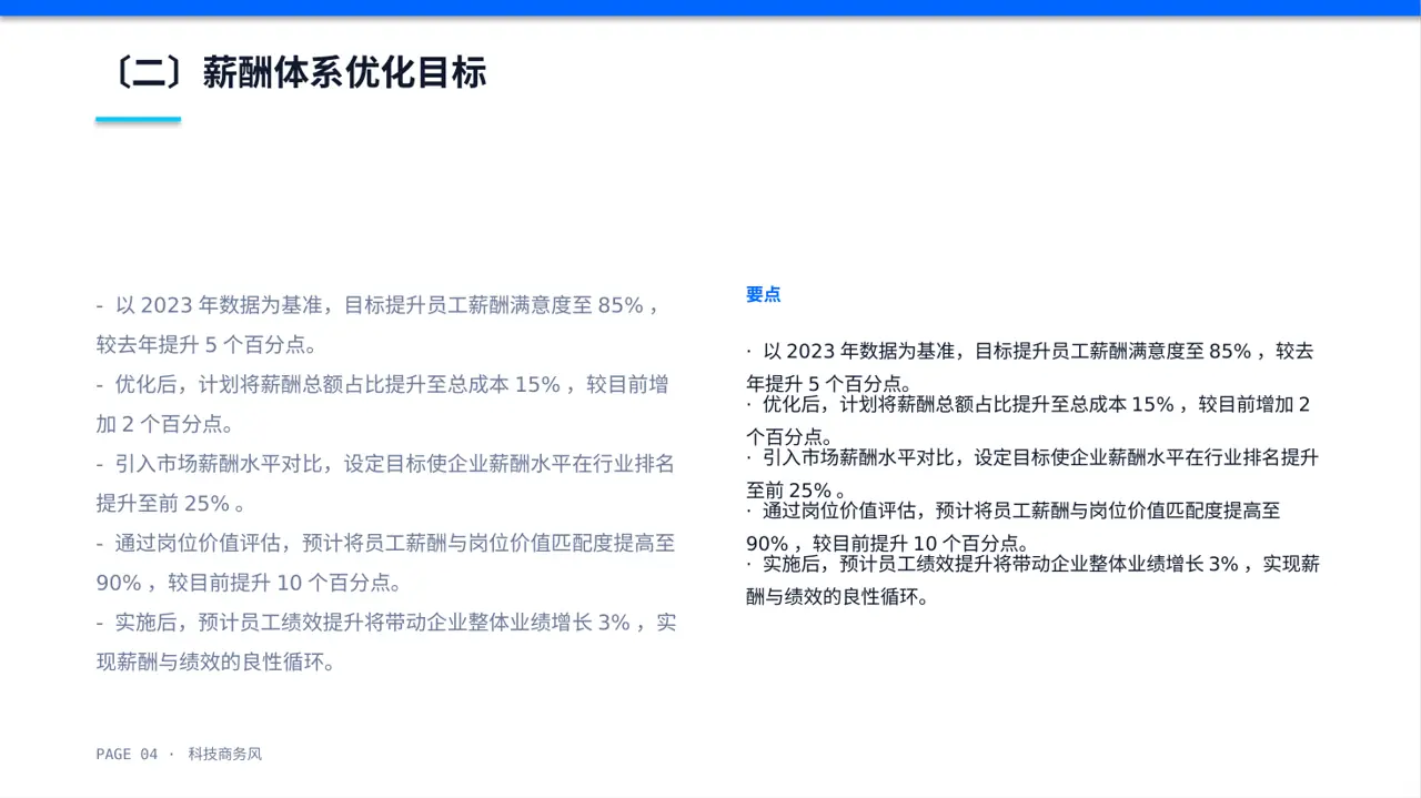薪酬体系优化讲解 PPT模板 第4页预览