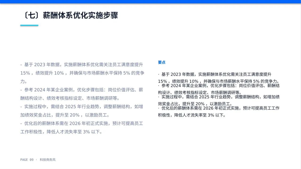 薪酬体系优化讲解 PPT模板 第9页预览