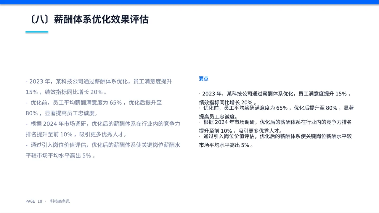 薪酬体系优化讲解 PPT模板 第10页预览