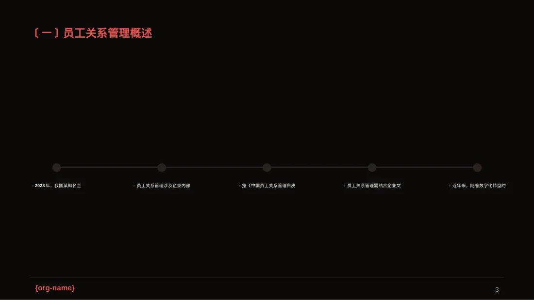 员工关系管理工作报告PPT模板 第3页预览