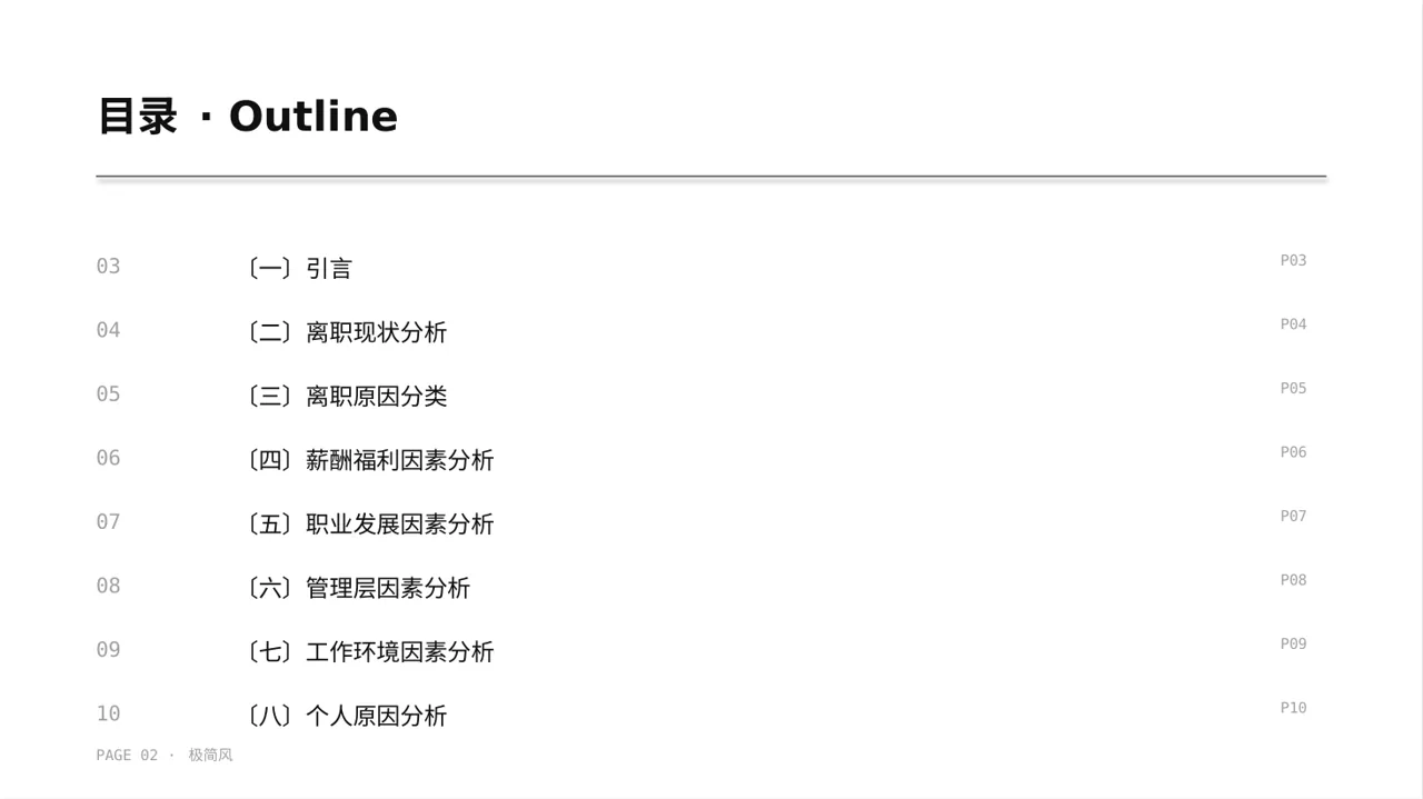 员工离职原因统计分析PPT模板 第2页预览