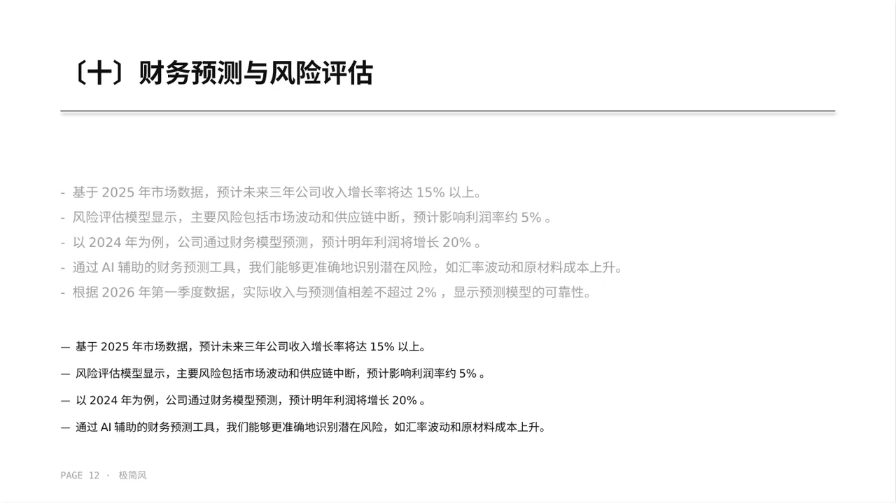 公司各业务板块规划汇报PPT模板（黑白极简风） 第12页预览