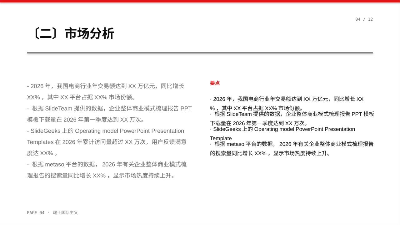 企业整体商业模式梳理报告PPT模板（黄蓝几何风）-2 第4页预览