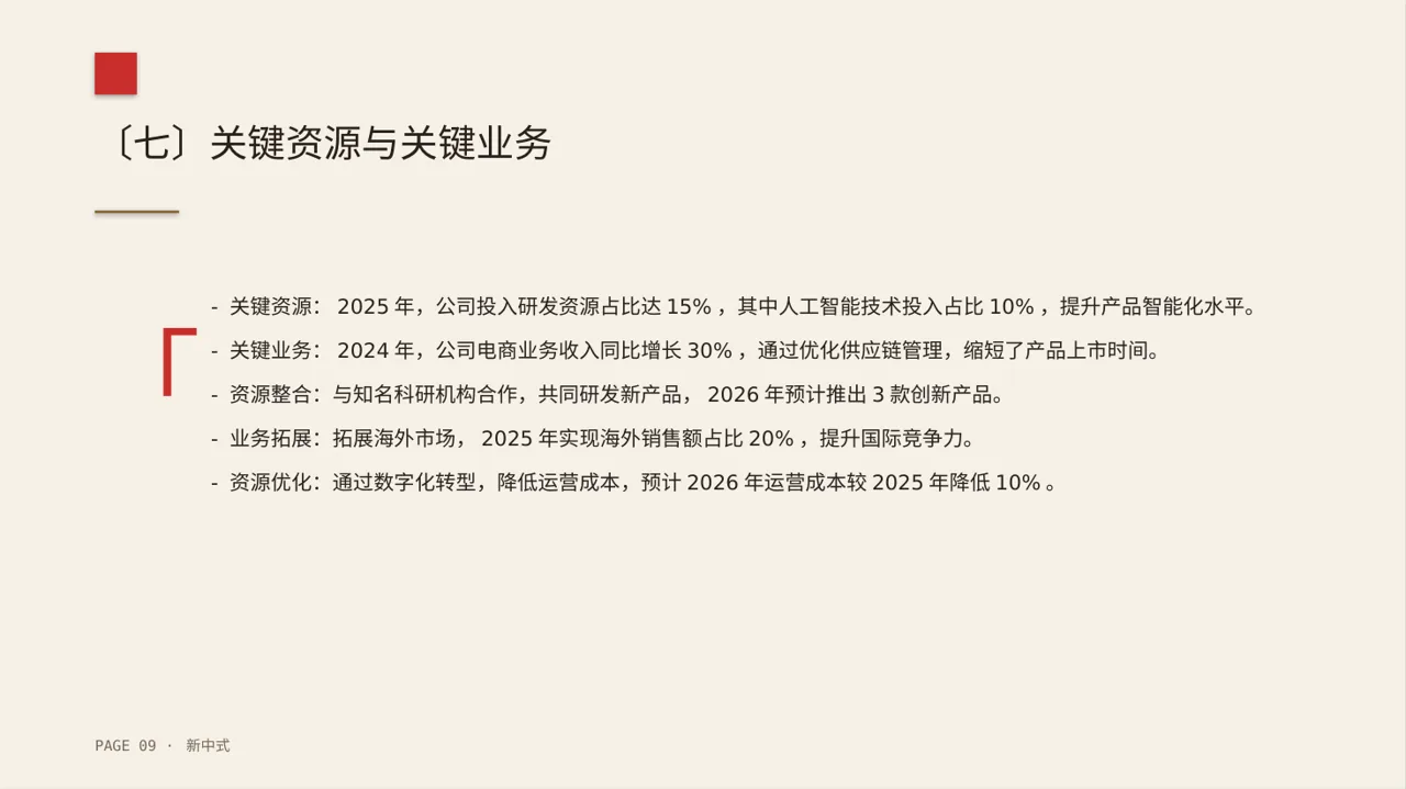 企业整体商业模式梳理报告PPT模板（新中式）-2 第9页预览