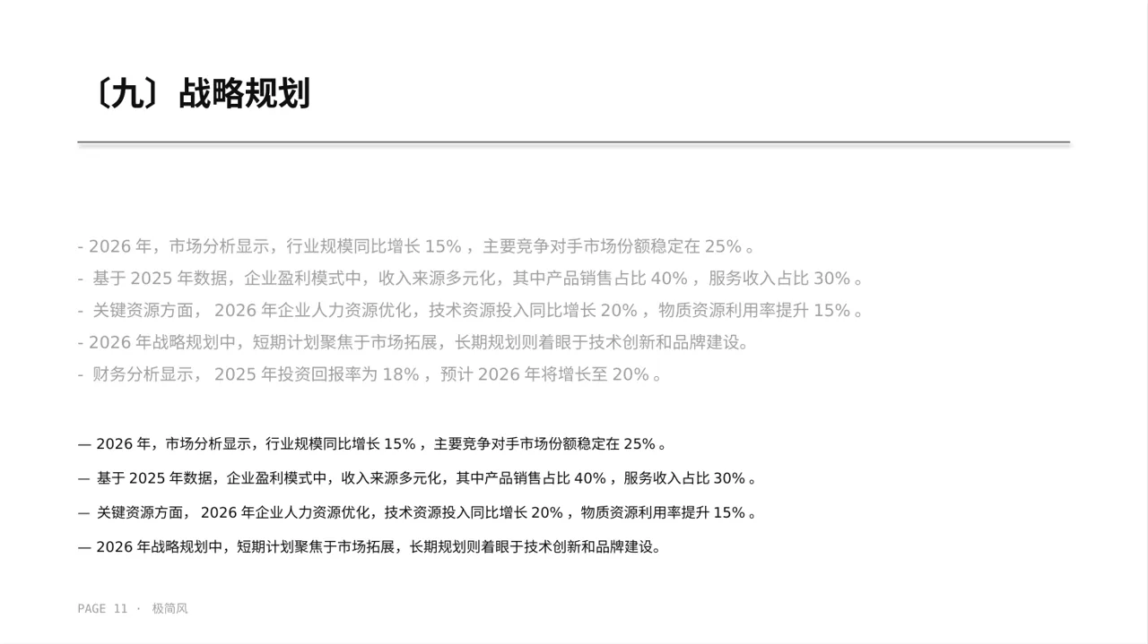 企业整体商业模式梳理报告 PPT模板 第11页预览