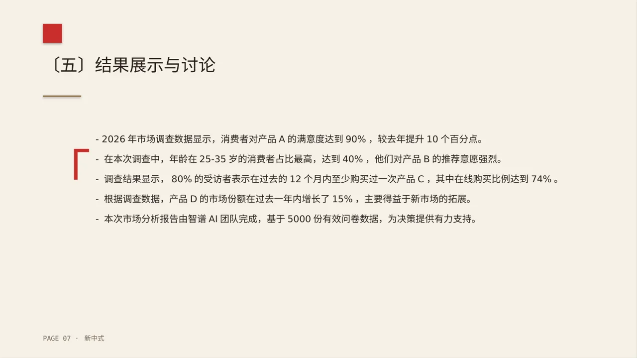 新中式调查问卷数据整理展示 PPT模板 第7页预览