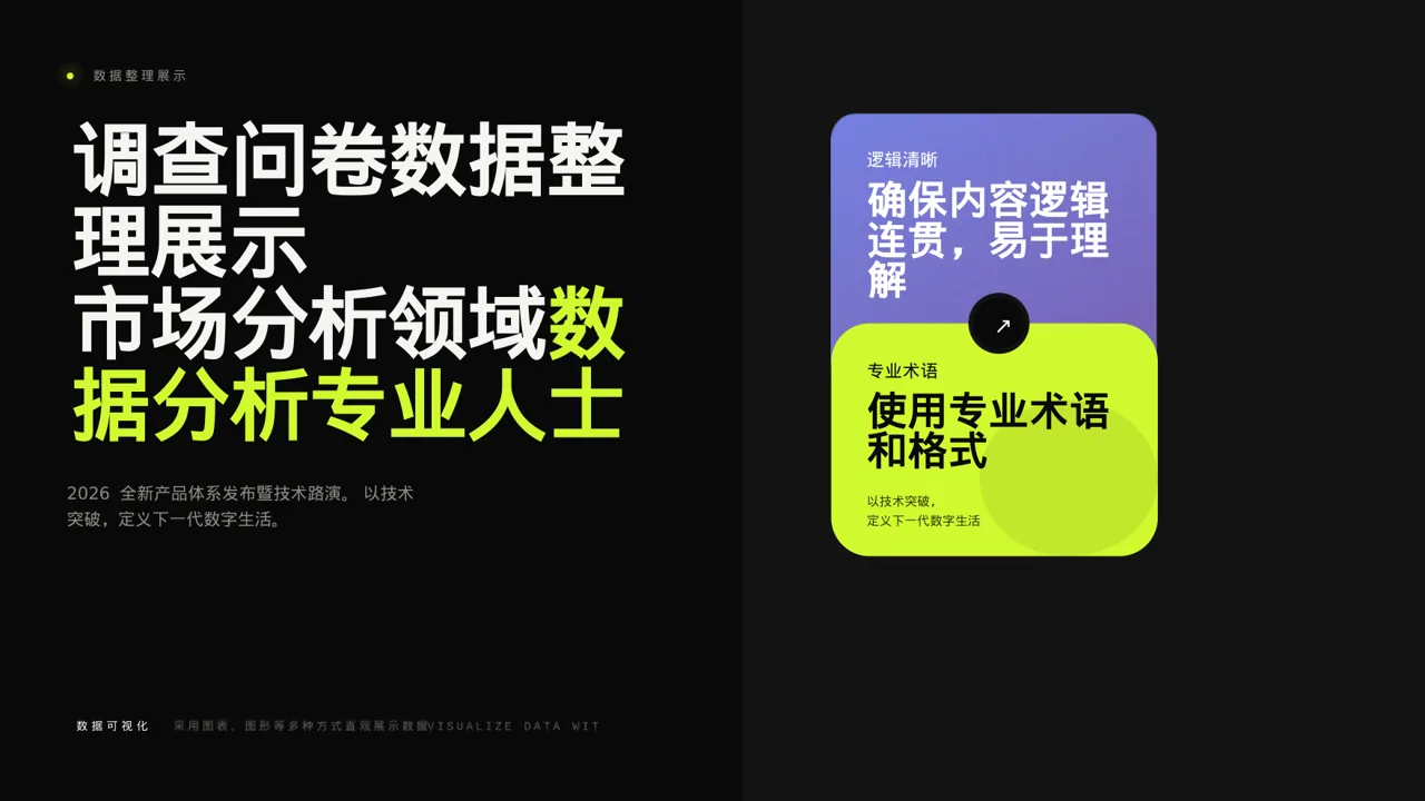 调查问卷数据整理展示版式PPT模板