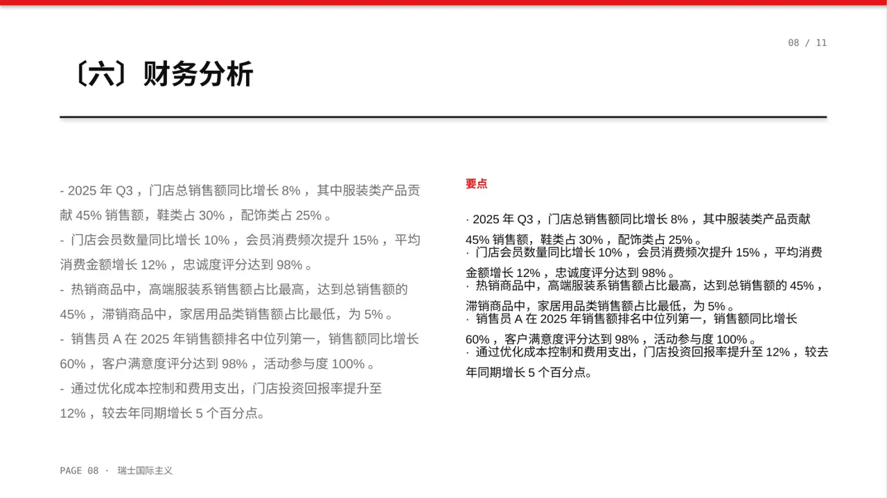门店销售情况统计分析PPT模板(黄蓝几何风)-2 第8页预览