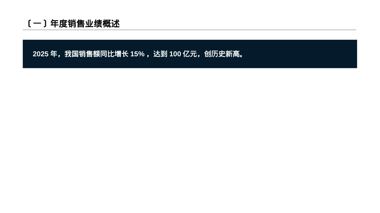 年度销售数据拆解汇报PPT模板 第2页预览