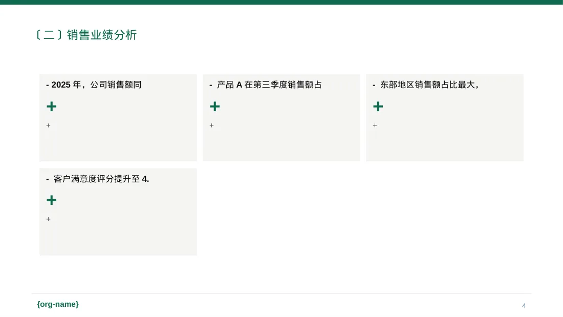 年度销售数据拆解汇报PPT模板 第4页预览