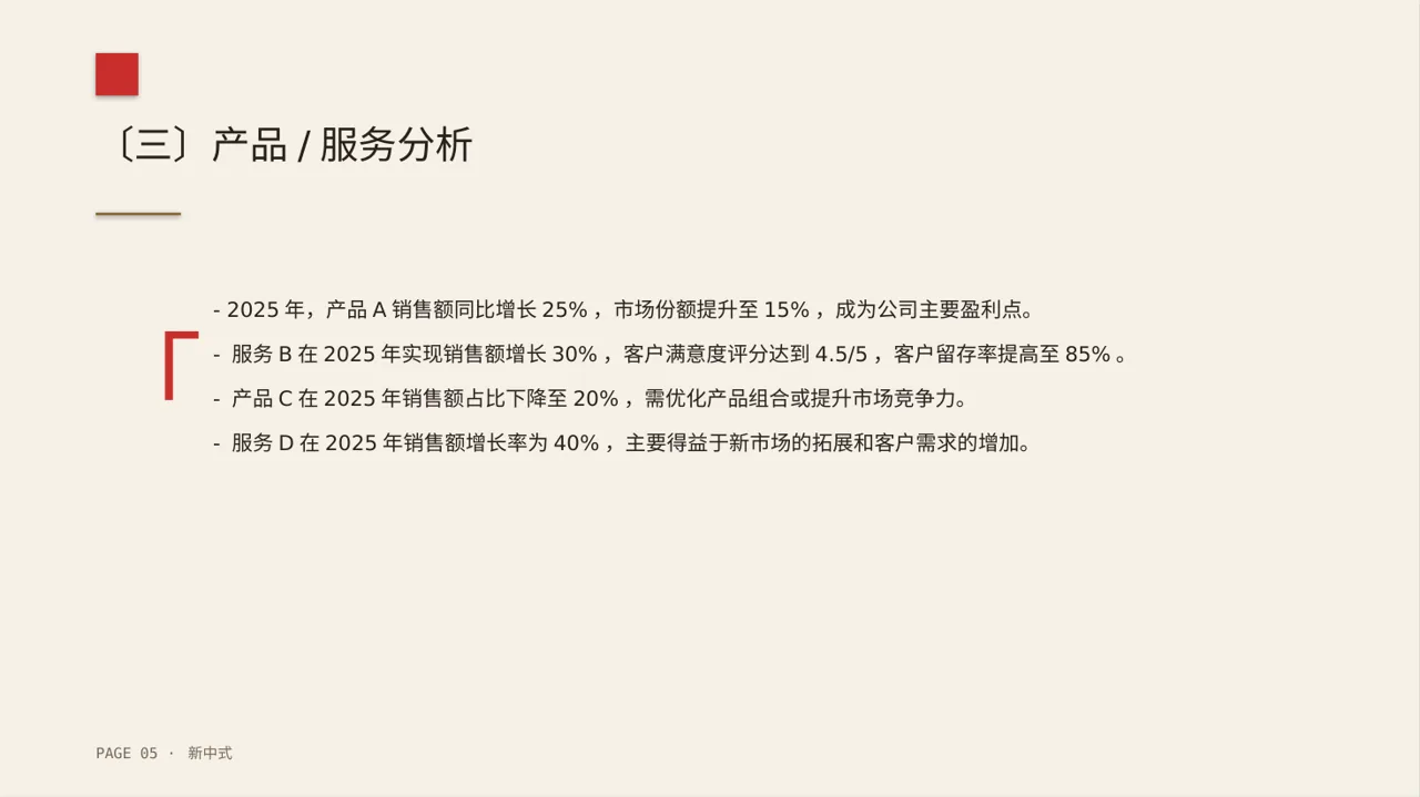 年度销售数据拆解汇报PPT模板 第5页预览