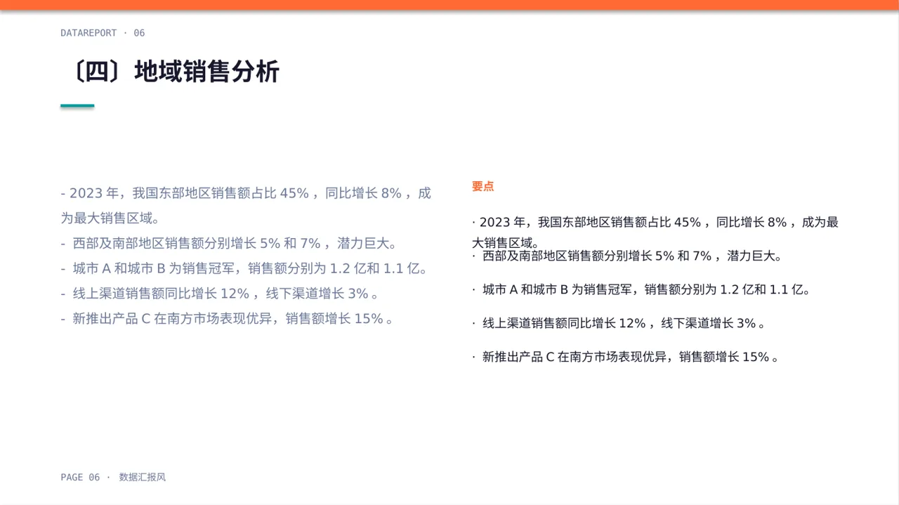 年度销售数据拆解汇报PPT模板 第6页预览
