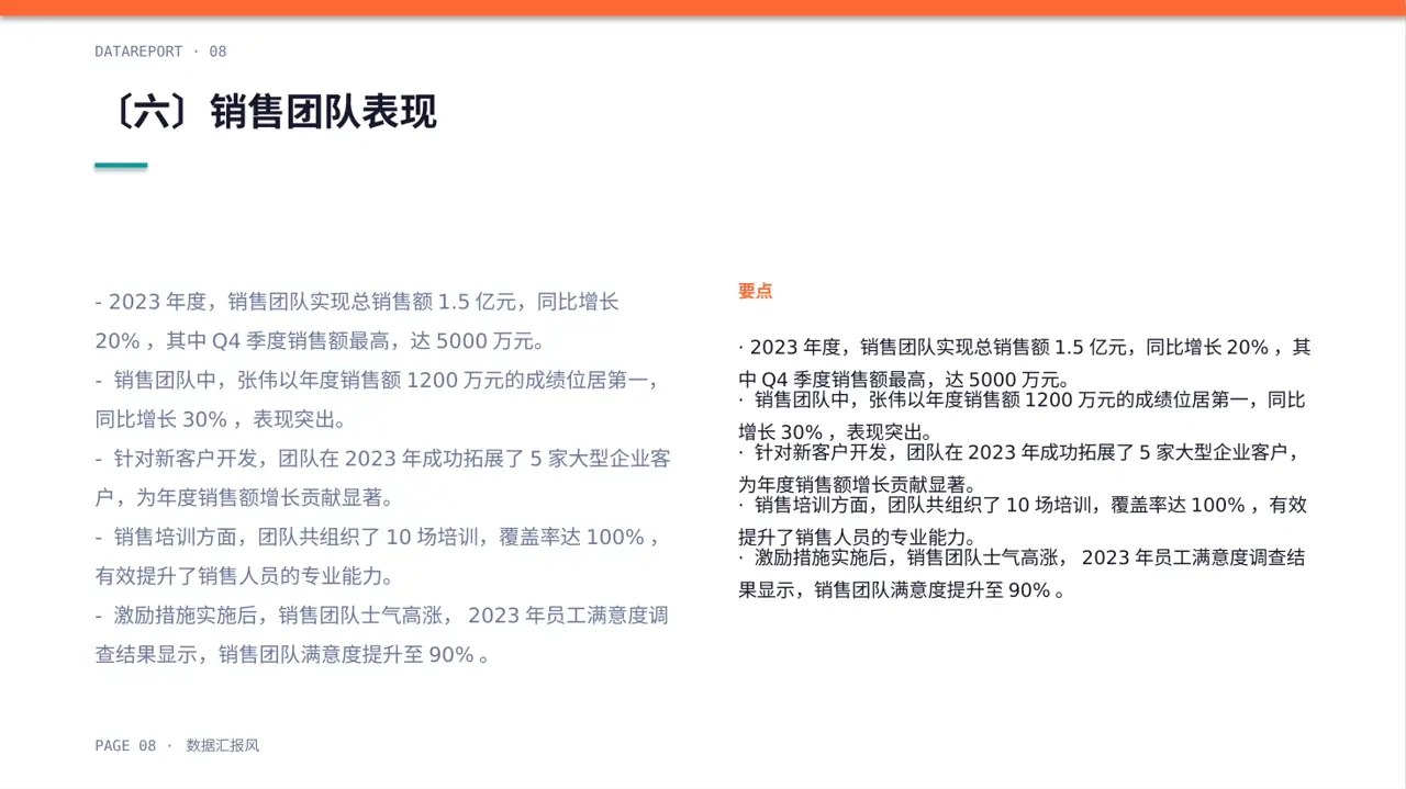 年度销售数据拆解汇报PPT模板 第8页预览