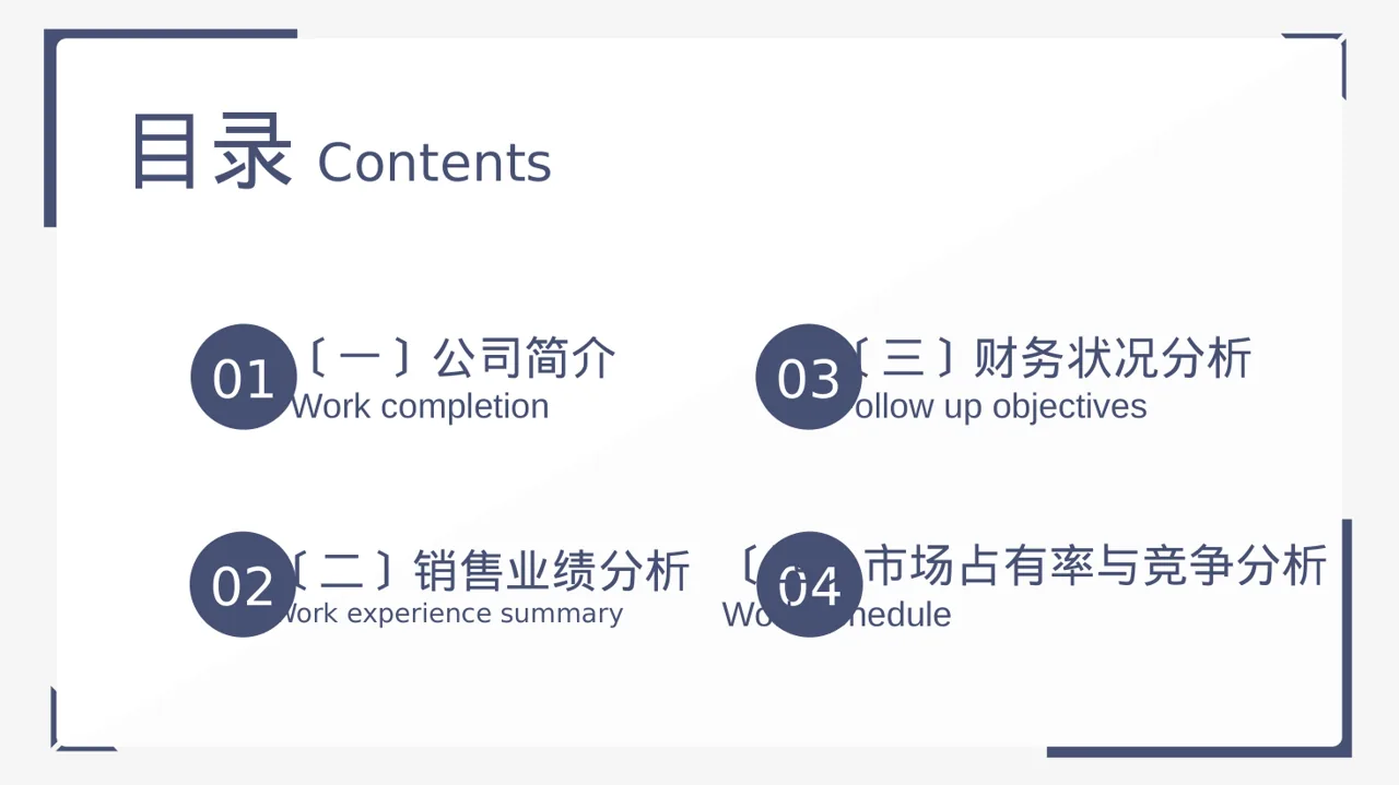 月度经营数据可视化报告PPT模板（黑白极简风）-2 第2页预览