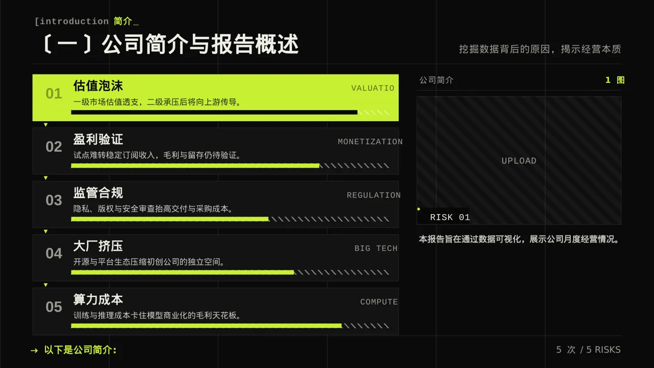 月度经营数据可视化报告PPT模板 第5页预览