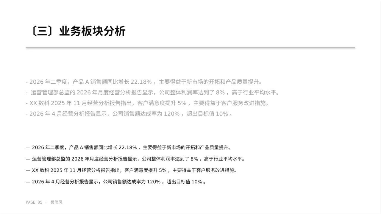 月度经营数据可视化报告 PPT模板 第5页预览