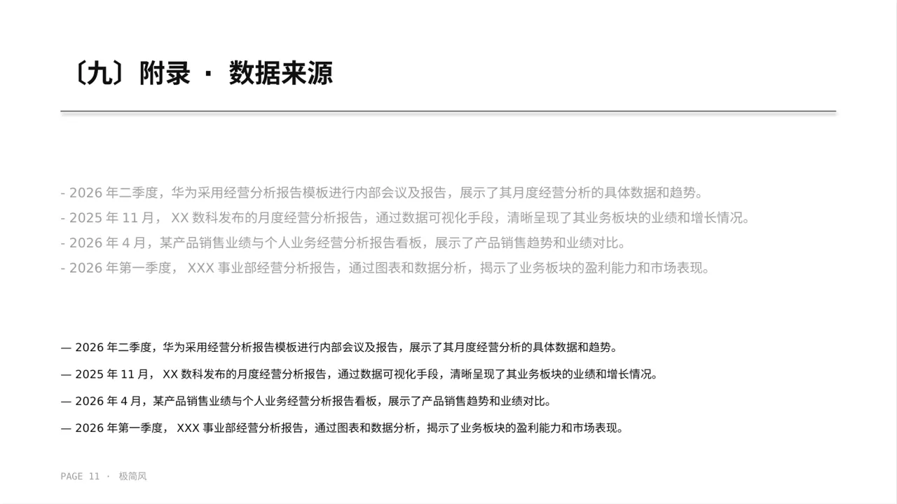 月度经营数据可视化报告 PPT模板 第11页预览