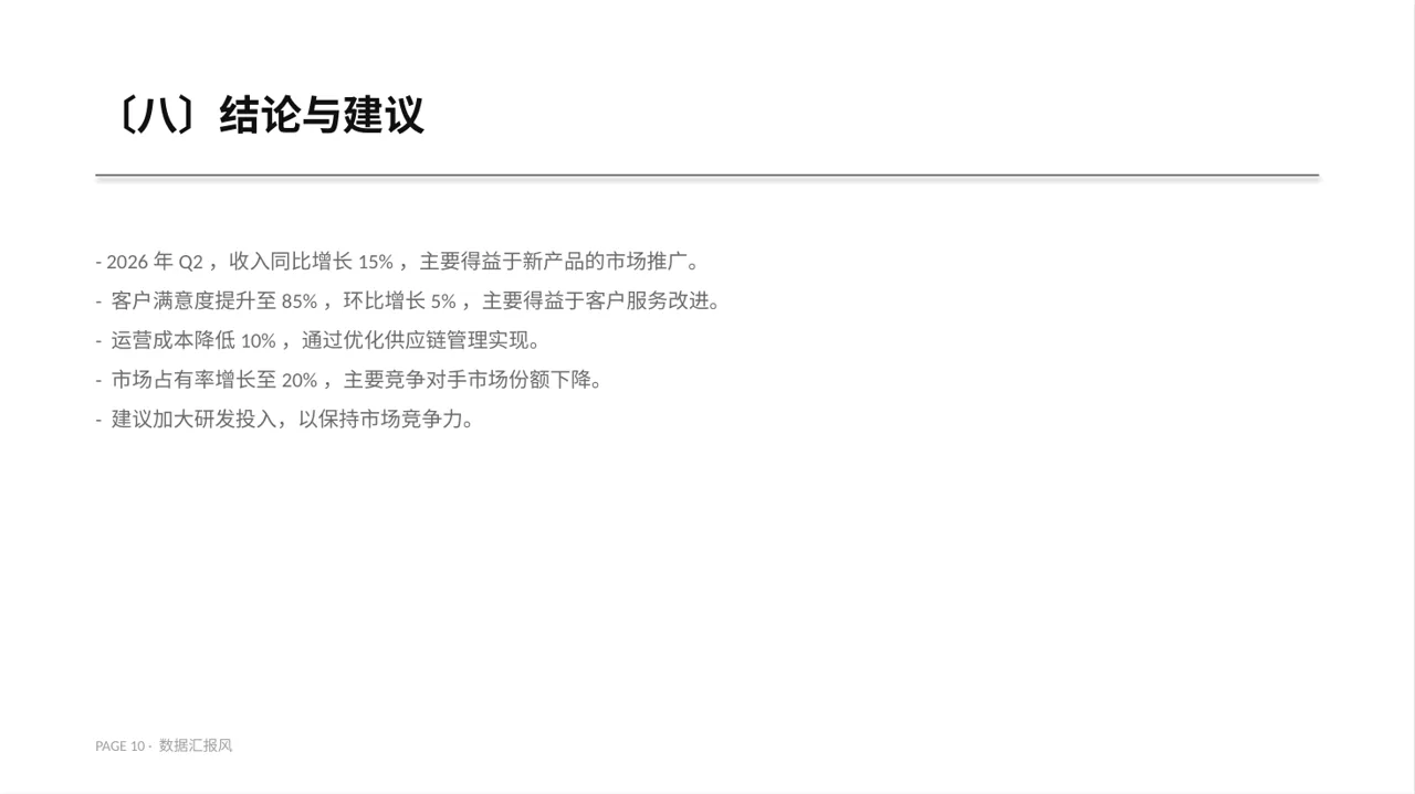 月度经营数据可视化报告PPT模板（数据图表风）-2 第10页预览
