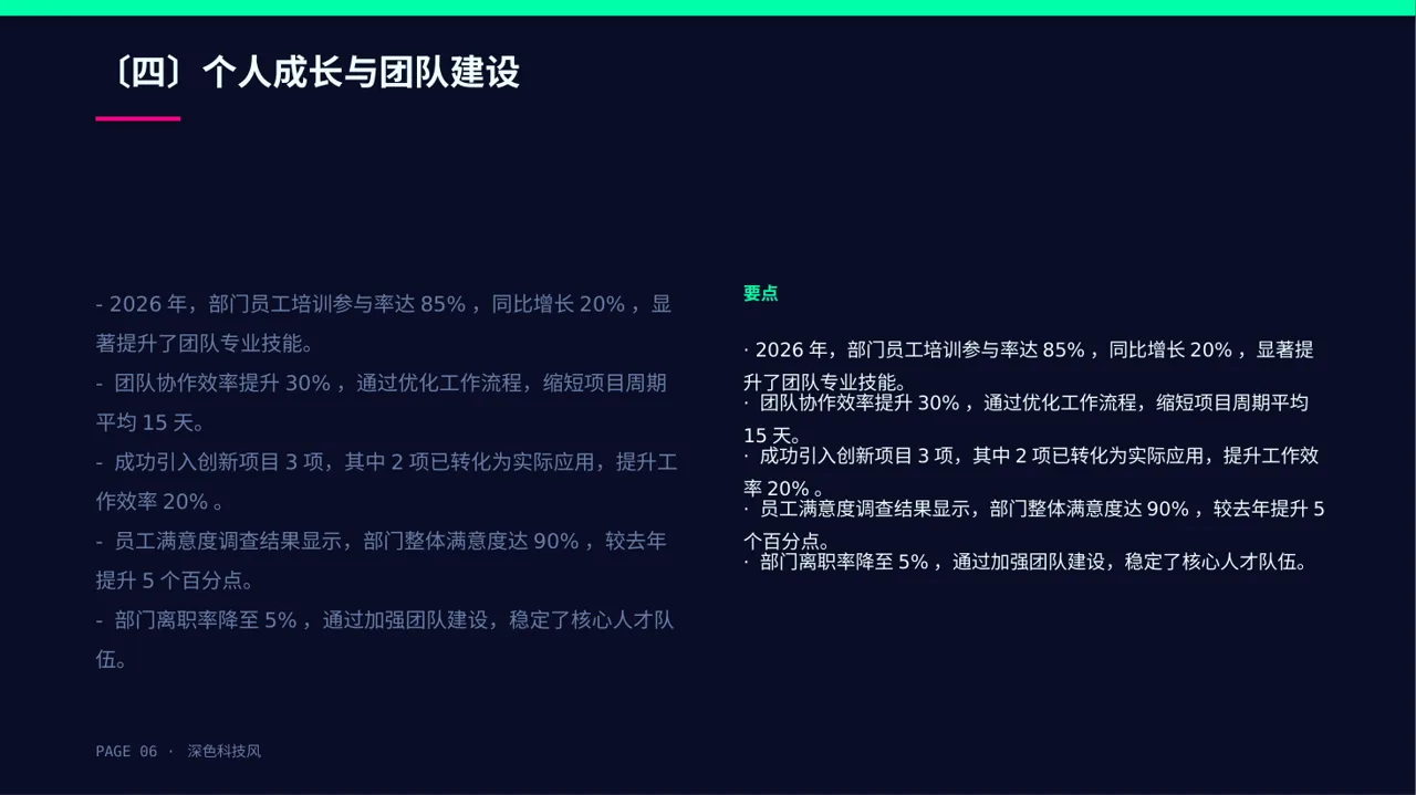 部门负责人年终述职报告PPT模板 第6页预览