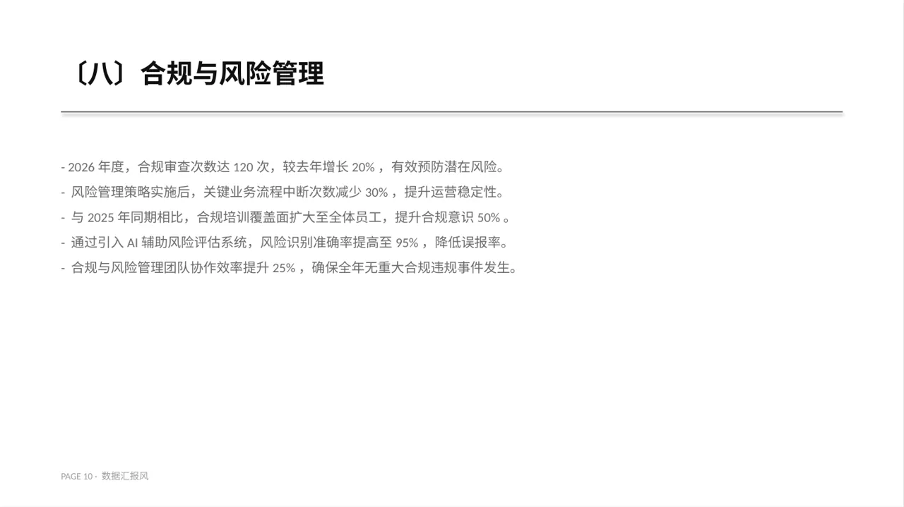 部门负责人年终述职报告PPT模板 第10页预览