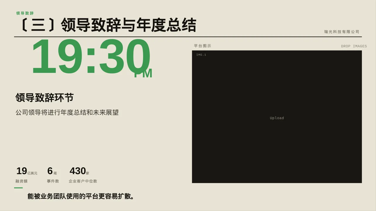 公司年会流程展示PPT模板 第7页预览