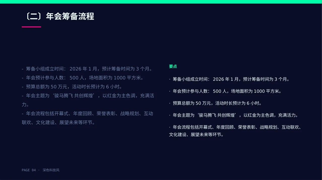 公司年会流程展示模板 PPT模板 第4页预览