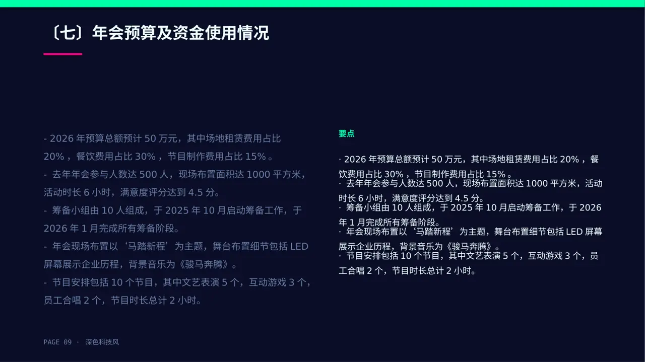 公司年会流程展示模板 PPT模板 第9页预览