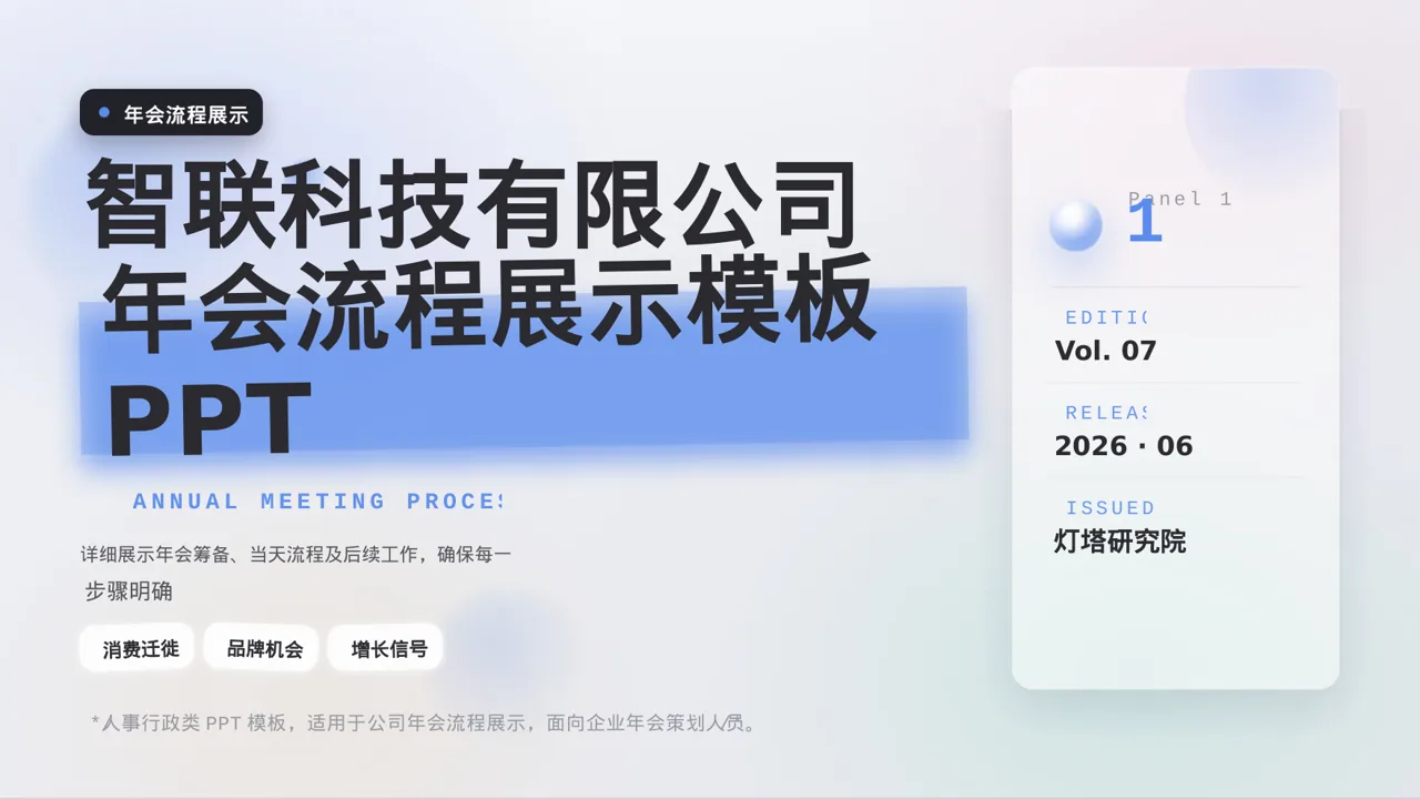 公司年会流程展示模板PPT