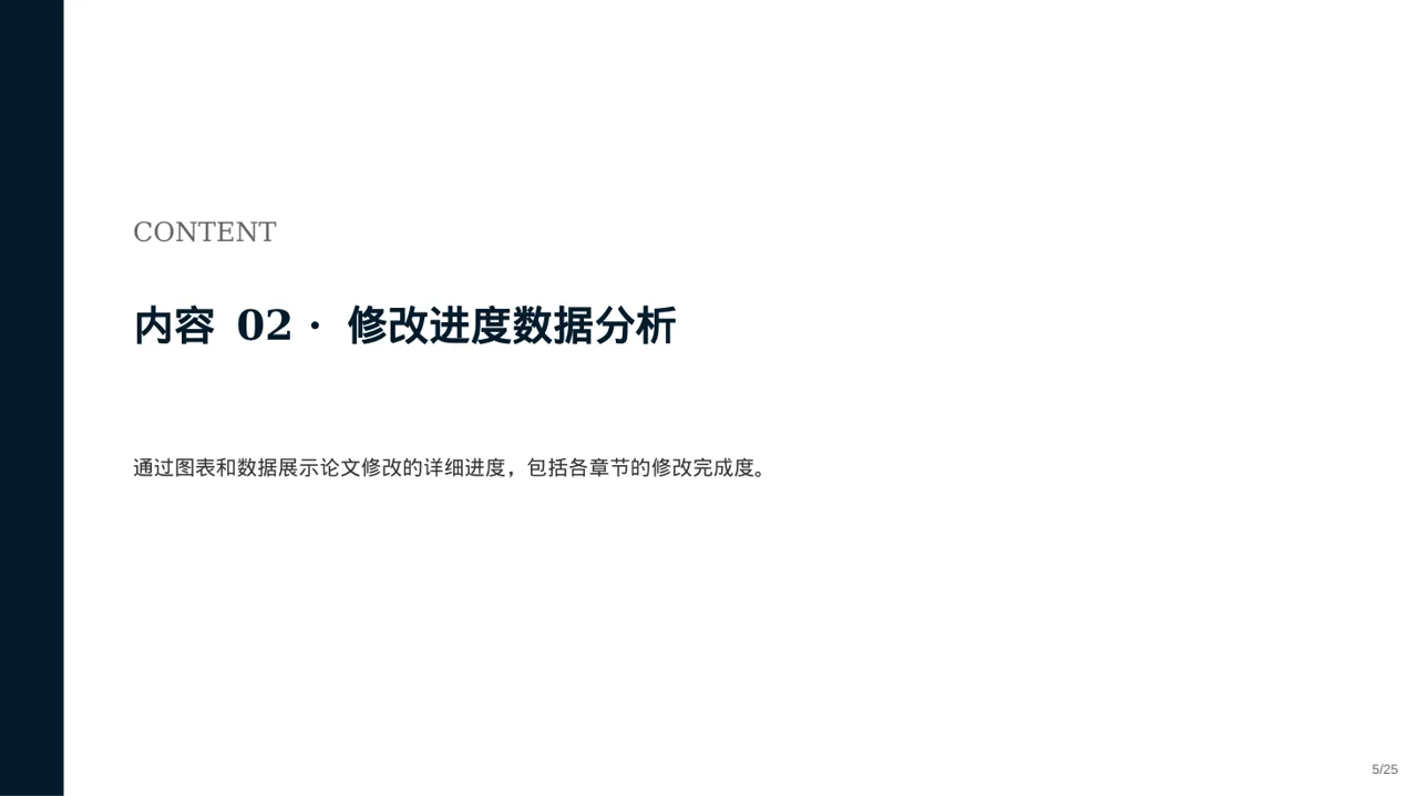 论文修改进度汇报PPT模板 第5页预览