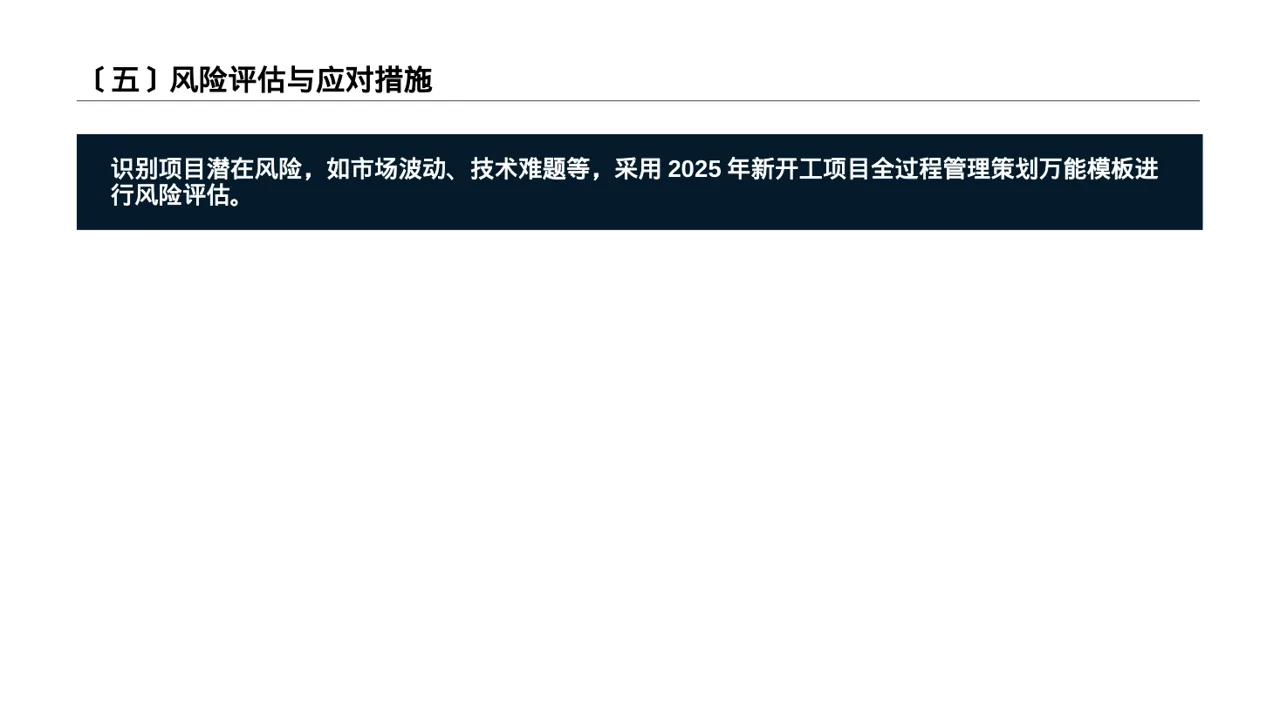 新建项目落地实施规划方案PPT模板（蓝色商务风）-2 第6页预览