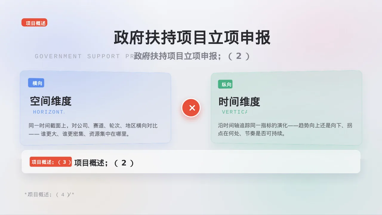 政府扶持项目立项申报PPT模板（黑白极简风）-2 第3页预览