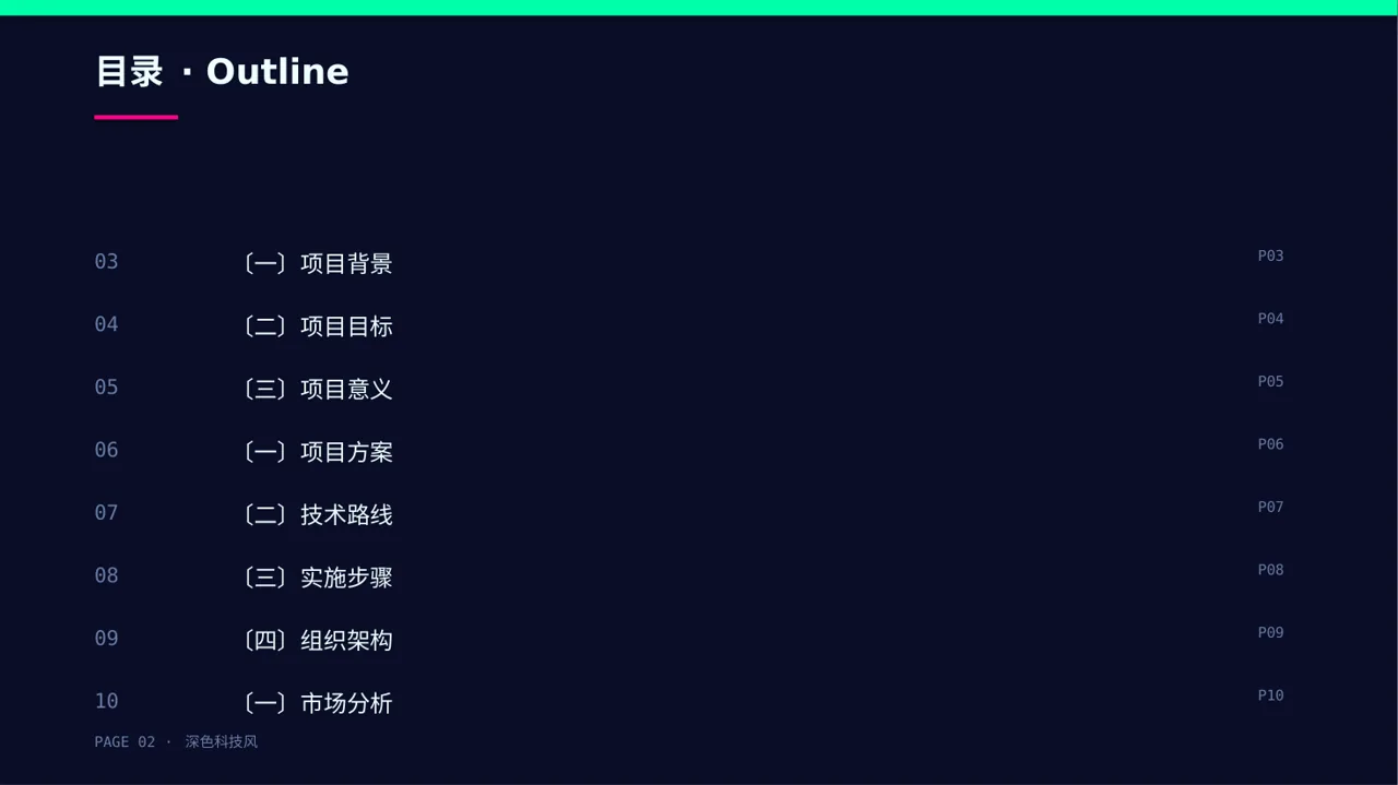 政府扶持项目立项申报 PPT模板 第2页预览