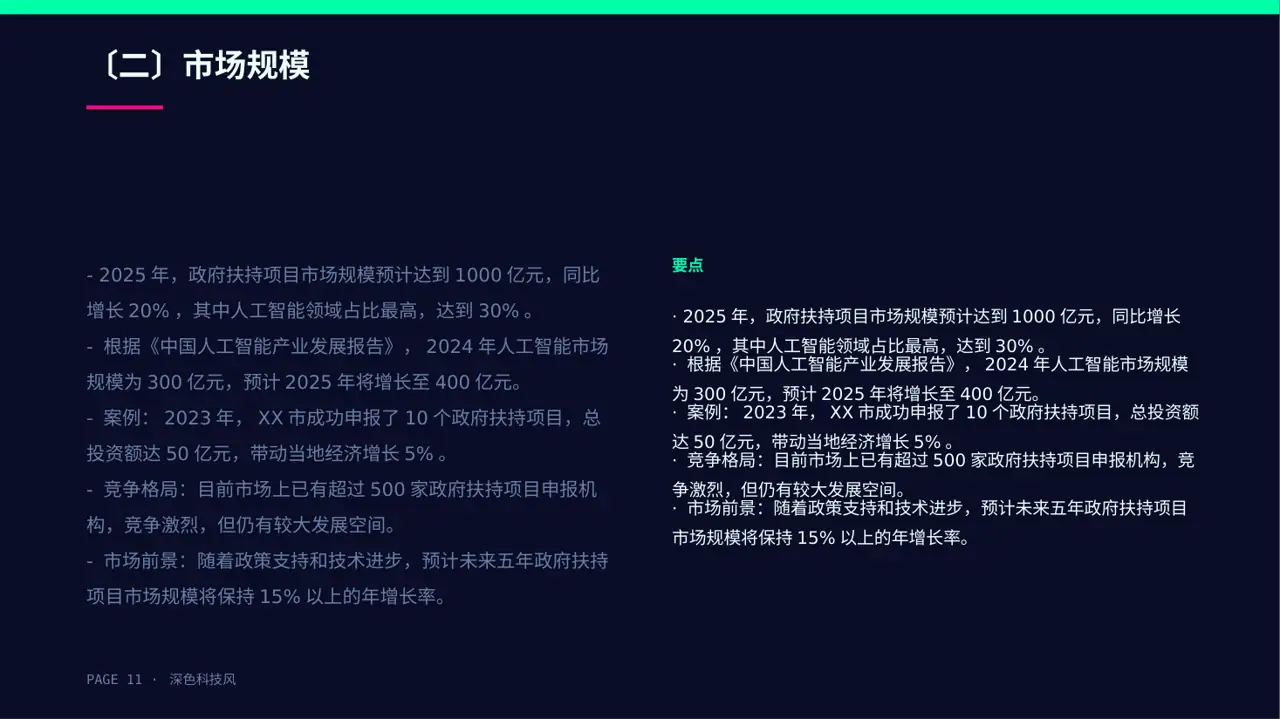 政府扶持项目立项申报 PPT模板 第11页预览