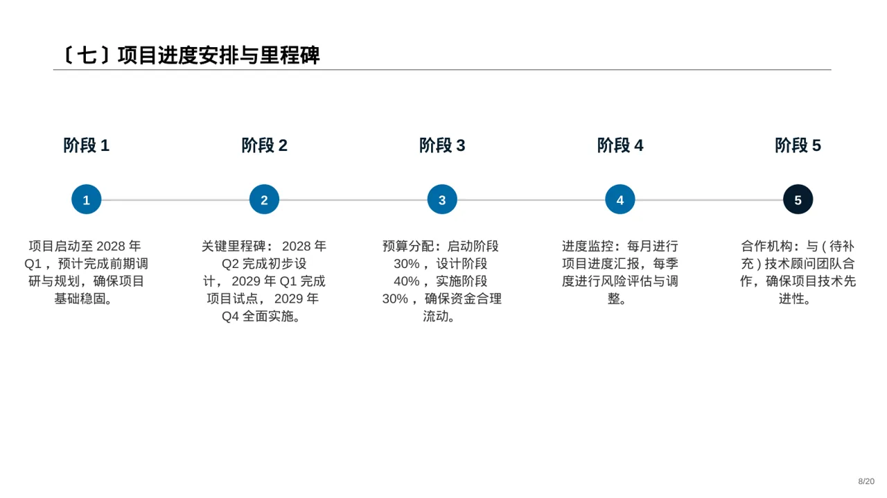 政府扶持项目立项申报 PPT模板 第8页预览