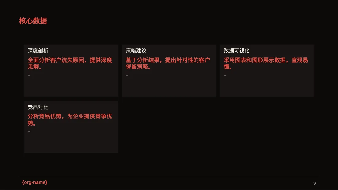 客户流失原因调研分析 PPT模板 第9页预览